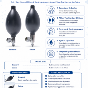 Bulb Latex ABN dengan Valve Assembly — Sparepart Tensimeter Aneroid