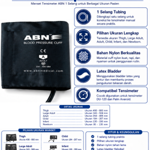 Manset Tensimeter ABN 1 Selang — Nylon Cuff