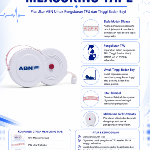 Measuring Tape (Metline) ABN — untuk TFU & Tinggi Badan Bayi