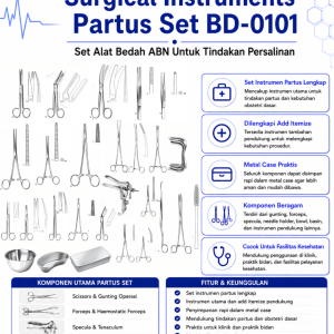 Partus Set ABN BD-0101 — Set Alat Bedah untuk Tindakan Persalinan