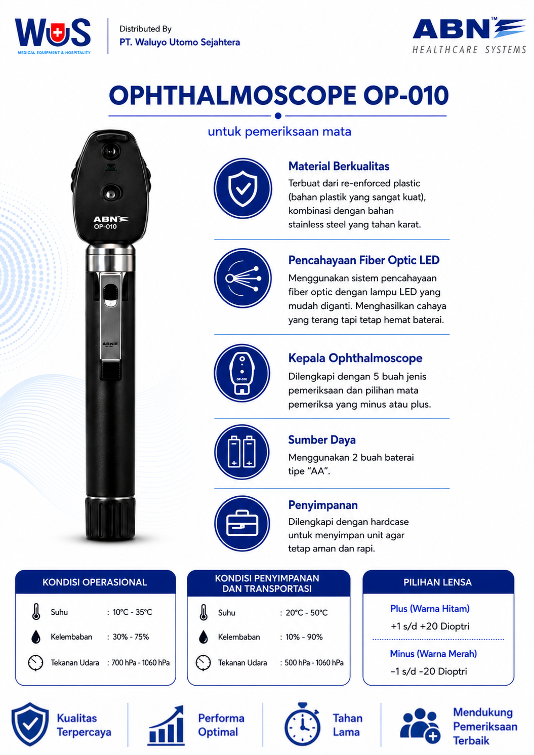 Ophthalmoscope ABN OP-010 — Alat Pemeriksaan Mata