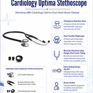 Stetoskop ABN Cardiology Dual Head — Ukuran Dewasa