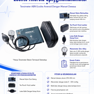 Tensimeter Aneroid ABN Ecolite — Manset Dewasa