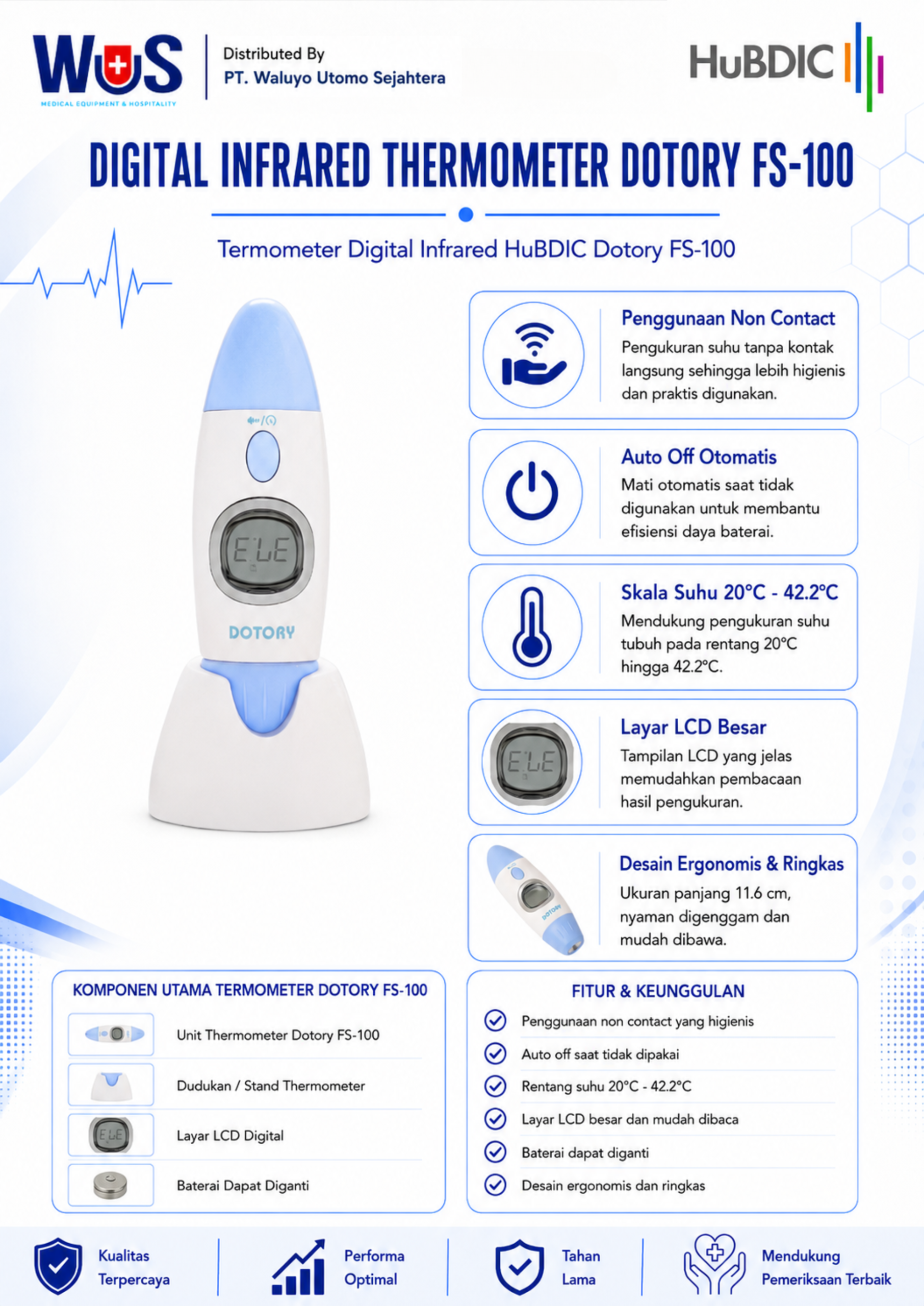 Termometer Digital Infrared HuBDIC Dotory FS-100
