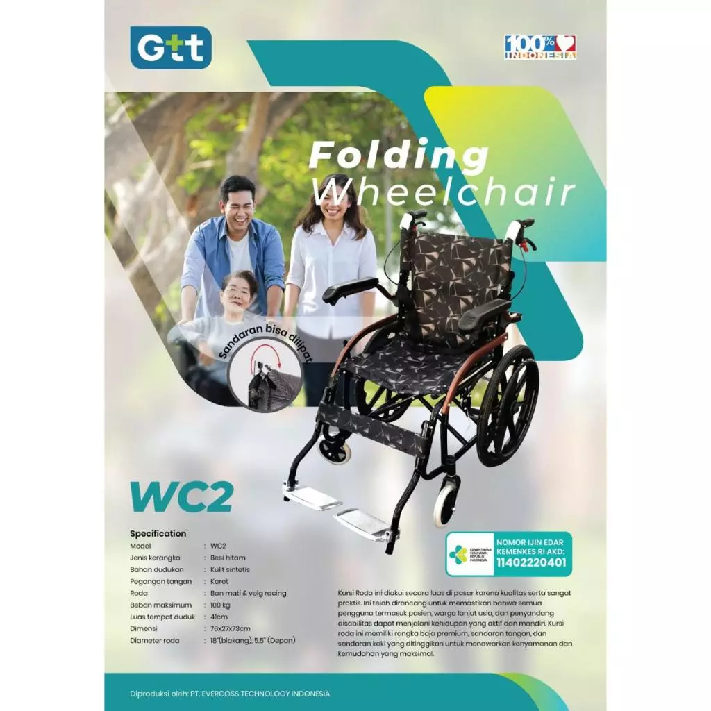 Kursi Roda Lipat GTT WC2